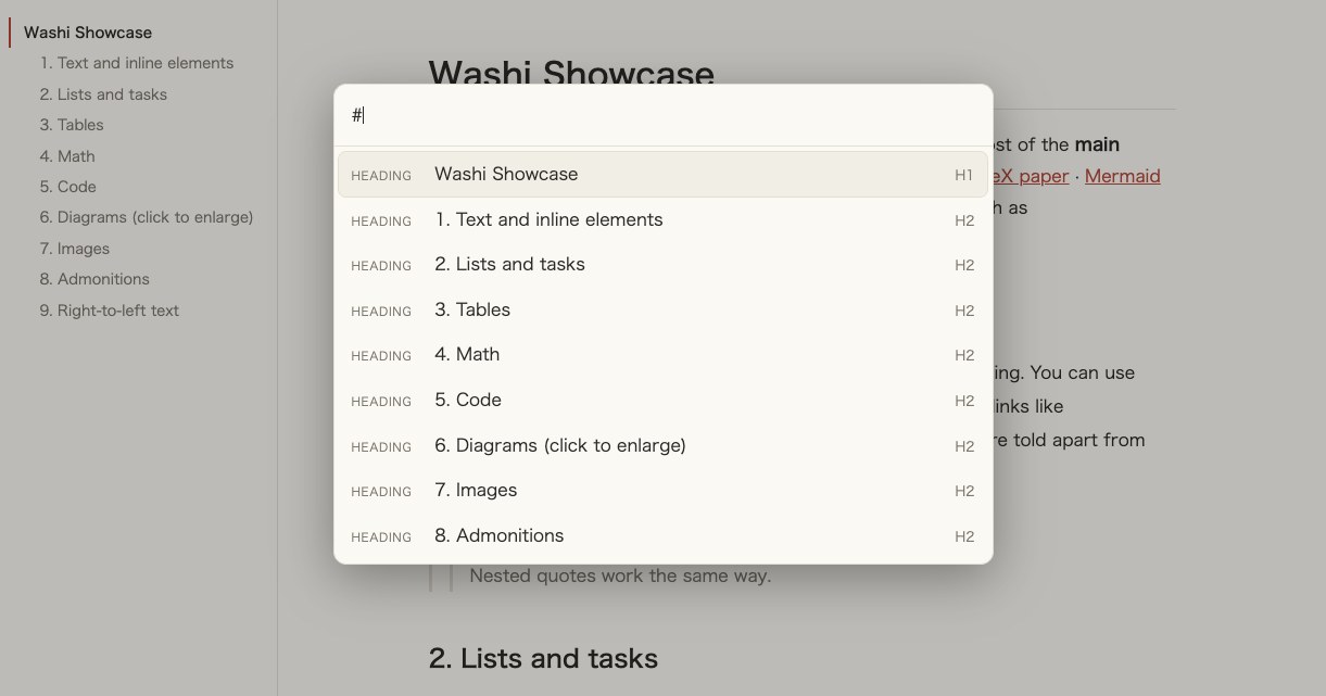 The command palette
